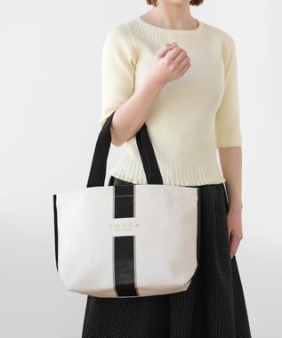 TOCCA 【A4サイズ対応・WEB＆一部店舗限定】PASSI CANVASTOTE キャンバス トートバッグ オフ系