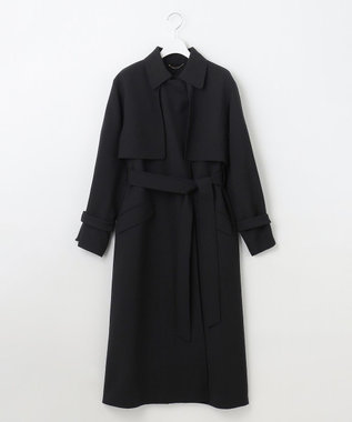 自由区 S 【カタログ掲載・Premium Collection】ウーステッドリバー トレンチコート ブラック系