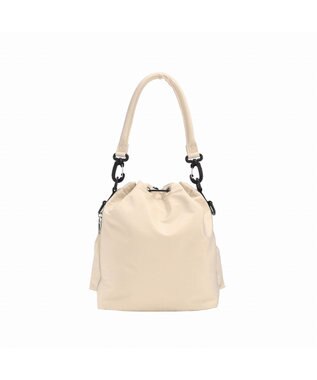 ACE BAGS & LUGGAGE JEWELNA by Jewelna Rose ナイロン巾着バッグ 16201 軽量 2WAY ハンドバッグ ショルダーバッグ アイボリー