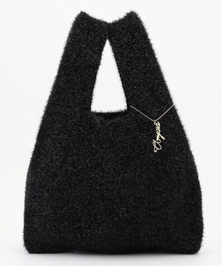 ANY SIS ラメニット バッグ ブラック