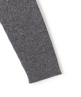 ICB L 【洗える】 エクストラファインメリノリブ Vネックカーディガン グレーラメ系