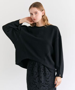 BEIGE， BROOM / スウェット風ライトフォルムプルオーバー