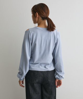 CRAFT STANDARD BOUTIQUE カットアウトデザインカーディガン Sax