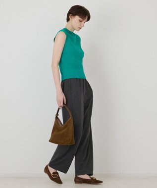 GRACE CONTINENTAL ハイネックニットトップ グリーン