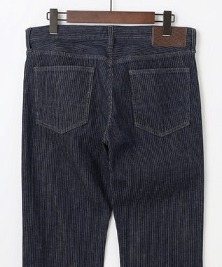 JOSEPH ABBOUD 【キングサイズ・ストレッチ/JAPANファブリック/きれいめ】ストライプジャカード デニム ネイビー系1