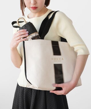 TOCCA 【A4サイズ対応・WEB＆一部店舗限定】PASSI CANVASTOTE キャンバス トートバッグ オフ系