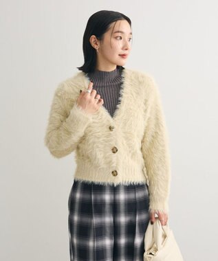 Green Parks ・Ｐｅｔｉｔ　Ｆｌｅｕｒ　シャギーニットカーディガン Ivory