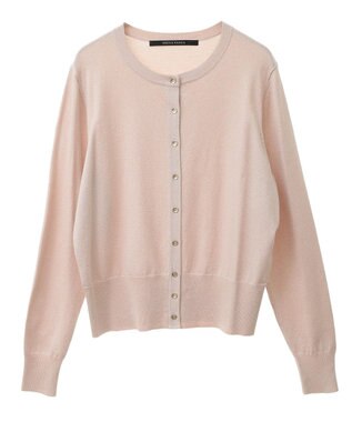 YECCA VECCA ラメ混クルーネックカーディガン Pink