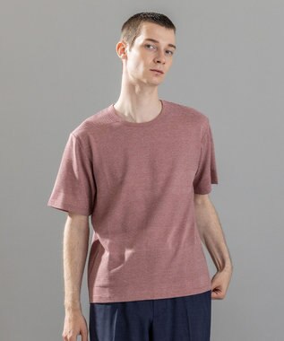 新素材【清涼感/ストレッチ】リンクスメランジジャージー　クルーネックカットソー