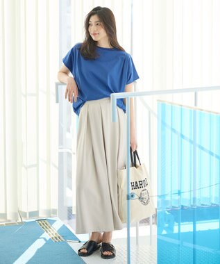 ANY エニィファンクションフレンチスリーブTシャツ ブルー