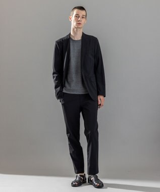 JOSEPH HOMME 新素材【清涼感/ストレッチ】リンクスメランジジャージー　クルーネックカットソー ライトグレー系