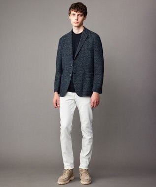 JOSEPH ABBOUD 【軽量/ストレッチ/洗える/速乾/JAPANファブリック】コンフォータブルジャージー ジャケット ネイビー系