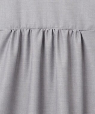 J.PRESS YORK STREET 【WOMEN】バックドレープ シャツワンピース ライトグレー系