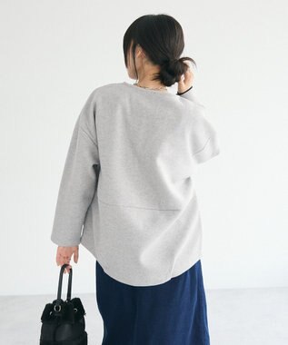 CRAFT STANDARD BOUTIQUE 圧縮ウール風ZIP付きジャケット Gray