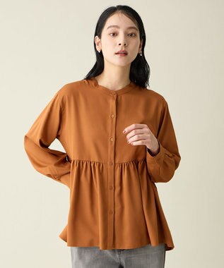 ANY エニィファンクションペプラムブラウス マスタード