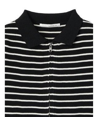 Green Parks ・ＥＬＥＮＣＡＲＥ　ＤＵＥ　Ｗ　ＺＩＰ　ボーダーカーデ Black