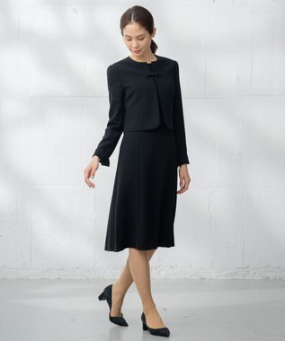 組曲 NOIR Formaxコルシェ横二重 ジャケット＋ワンピース ブラック系