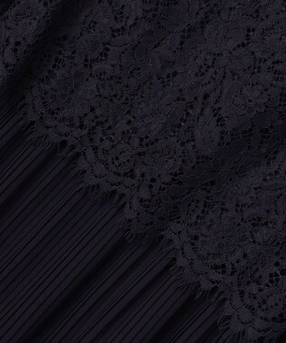 ANY SIS 【Lily Calin】レース×プリーツコンビ ドレス ネイビー