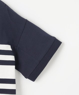 J.PRESS KIDS  【100-130cm】 ボーダービックシルエットＴシャツ ネイビー