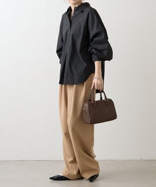 russet 《composition》レザー2WAYミニボストンバッグ(CE-1684) D.Brown