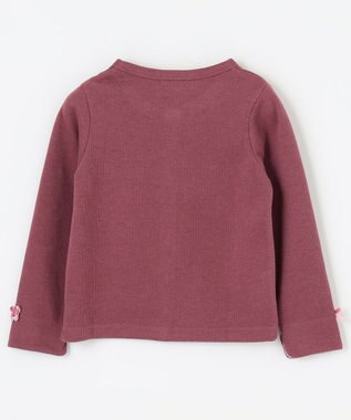 ANY KIDS スナップボタンカーディガン ボルドー