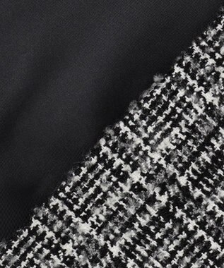 J.PRESS LADIES L Lightループチェック ツイード ジャケット ブラックミックス系