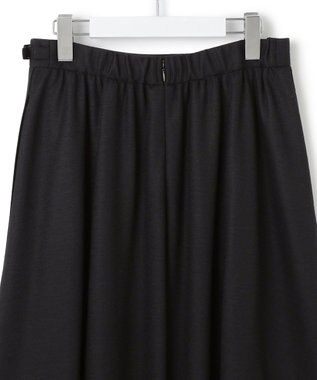 23区 【洗える】ウールミルドジャージー タック スカート ブラック系