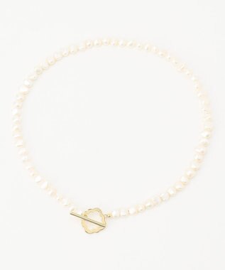 TOCCA OPEN CLOVER PEARL NECKLACE 淡水バロックパール 2WAY ネックレス ゴールド系