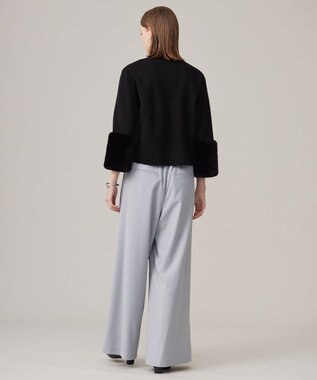 ICB ウールブレンドスムース デザインニット ブラック系