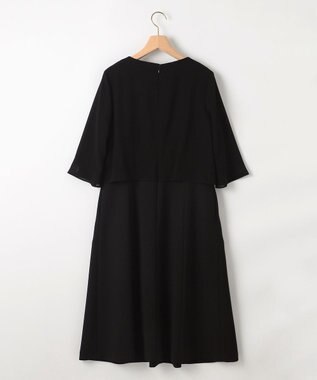 組曲 NOIR 【洗える】ウォッシャブルストレッチバックサテン ジャケット＋ワンピース ブラック系