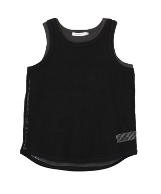 AMERICAN HOLIC 【２点セット】メッシュレイヤードタンクトップ Black