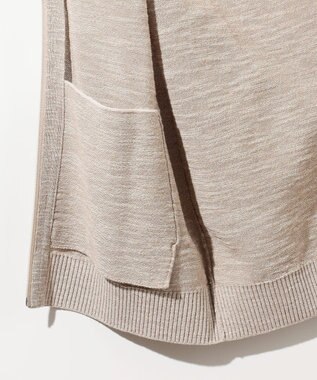 JOSEPH ABBOUD 【イタリア糸使用/清涼感/軽い/洗える/サスティナブル】スラブギマ ニット  ジップ ブルゾン ベージュ系