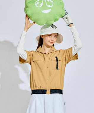 PW CIRCULUS 【WOMEN】サファリシャツ ゴルフウェア レディース ベージュ系