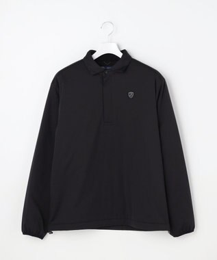 23区GOLF 【MEN】防風ストレッチ エアリージャージオーバーシャツ ブラック系