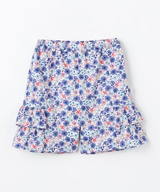 組曲 KIDS 【150-160㎝】サマーフラワー ショートパンツ ブルー