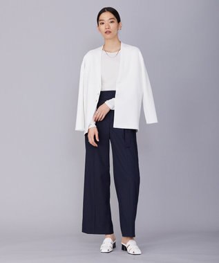 ICB 【洗える】Vi/Peブッチャー タックワイドパンツ ネイビー系