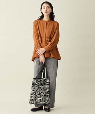 ANY エニィファンクションペプラムブラウス マスタード