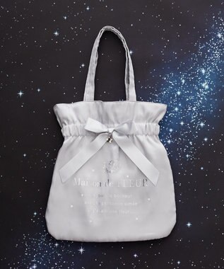 Maison de FLEUR スターシャイニーリボントートバッグ Grayish Blue
