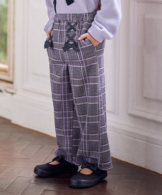 ANY KIDS レースアップ 裏シャギーワイドパンツ