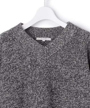 23区 S 【SLOW/一部店舗限定】ソフトウール Vネック ニット グレーミックス