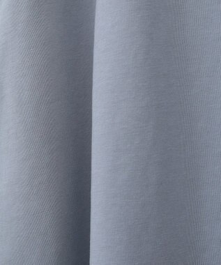 earth music&ecology 【接触冷感/洗濯機可】ギャザーフリルスリーブカットソー Sax