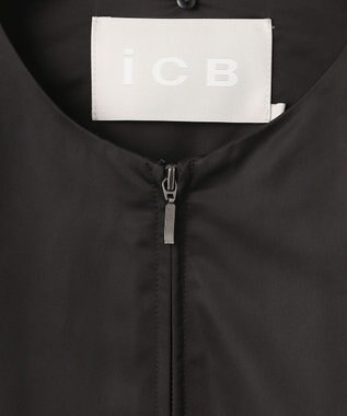 ICB 【先行予約・2WAY】 ダルグロッシーサテン ボウタイ付きブルゾン ブラック