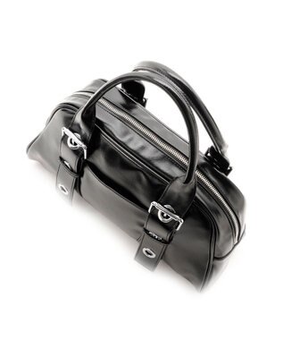 MioFIRANO ベルトハンドルボストンバッグ　FR エフアール BLACK