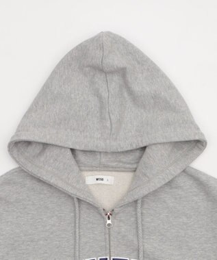 WEGO 【ユニセックス着用ITEM】カレッジロゴジップパーカー（SS） 杢グレー