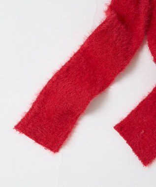 WEGO Lシャギーニットリボンゴム レッド