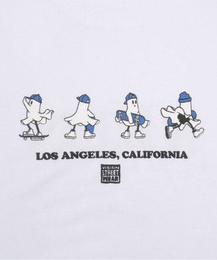 WEGO 【ユニセックス着用ITEM/MLサイズ展開】別注VISIONゴーストスケーターグラフィックT（SS） ホワイト