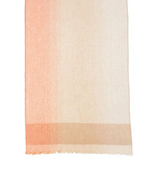 MOONBAT FURLA(フルラ）カシミヤ100％ オンブレー チェック ストール 手洗いOK ベージュ