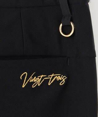 23区GOLF 【WOMEN】機能に優れた新素材「AIR TOOL」テーパードパンツ ブラック系