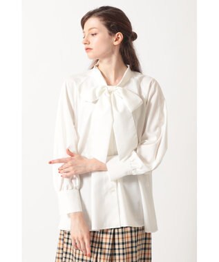 DAKS ボウタイカラーオーバーサイズブラウス