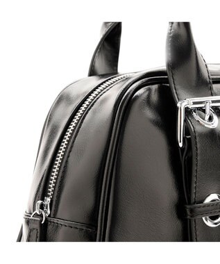 MioFIRANO ベルトハンドルボストンバッグ　FR エフアール BLACK